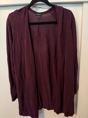 torrid Plum Open-Front Knit Cardigan